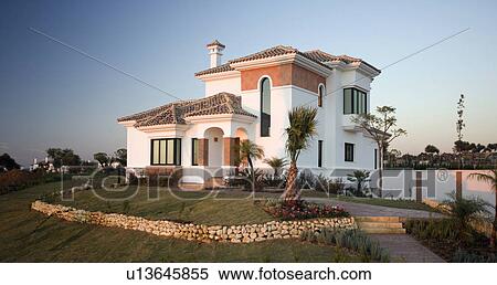 Stock Photography - New villa at Arcos de la frontera Golf course Southern Spain. Fotosearch