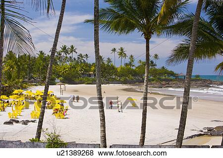Stock Photo - People playing on beach in Brazil. Fotosearch