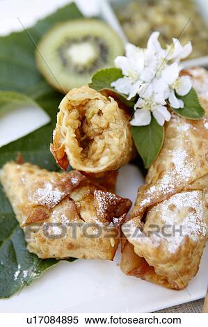 Stock Photography - Apple Eggroll. Fotosearch