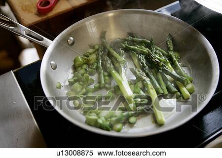 Asparagus in Pan View Large Photo Image Stock Photography - Asparagus in Pan. Fotosearch