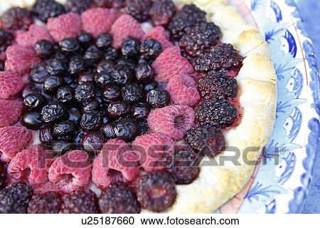 Stock Image - Berry Fruit Pizza. Fotosearch