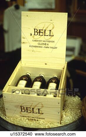 Stock Image - Box of Bell Red Wine. Fotosearch