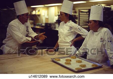 Stock Photo - Chefs at the Culinary Institute of America. Fotosearch