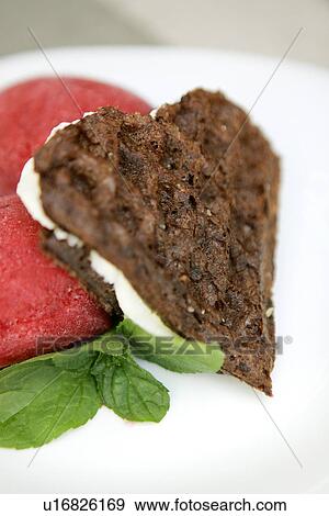 Chocolate Banana Ice Cream Heart with Raspberry Sorbet View Large Photo Image Stock Photo - Chocolate Banana Ice Cream Heart with Raspberry Sorbet. Fotosearch