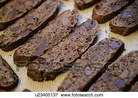 Chocolate Biscotti View Large Photo Image Stock Photo - Chocolate Biscotti. Fotosearch