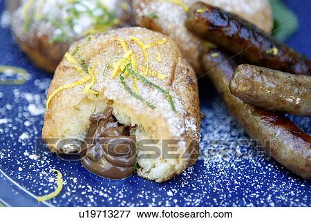 Chocolate Filled Toast Pillows View Large Photo Image Stock Photo - Chocolate Filled Toast Pillows. Fotosearch