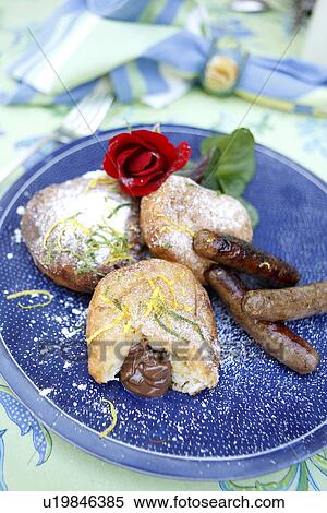 Stock Photography - Chocolate Filled Toast Pillows. Fotosearch