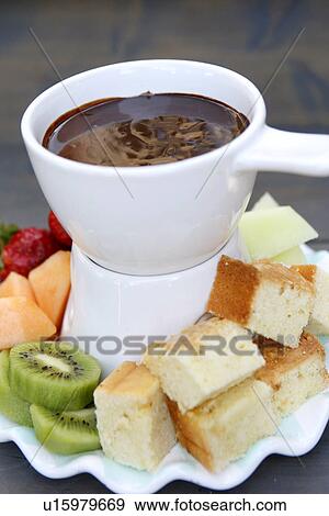 Chocolate Fondue with Orange Blossom Pound Cake View Large Photo Image Stock Photo - Chocolate Fondue with Orange Blossom Pound Cake. Fotosearch