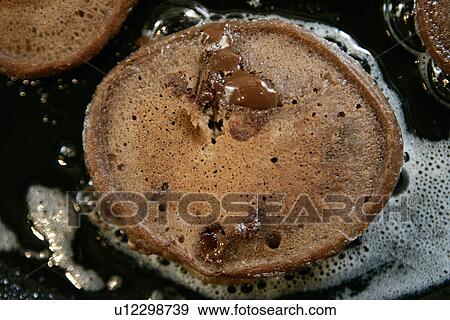 Stock Photo - Chocolate Pancake / step shot. Fotosearch