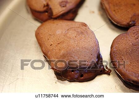 Picture - Chocolate Pancakes in Pan. Fotosearch
