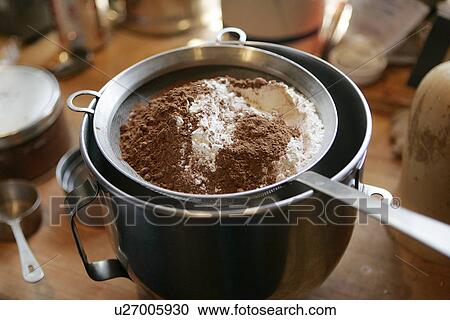 Cocao and Flour in sieve / step shot View Large Photo Image Stock Image - Cocao and Flour in sieve / step shot. Fotosearch