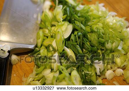 Finely Chopped Scallions View Large Photo Image Stock Photo - Finely Chopped Scallions. Fotosearch