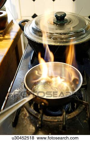 Flambe View Large Photo Image Stock Photo - Flambe. Fotosearch