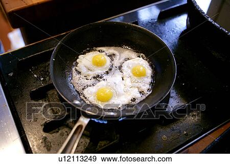 Stock Photo - Frying Quails Eggs. Fotosearch