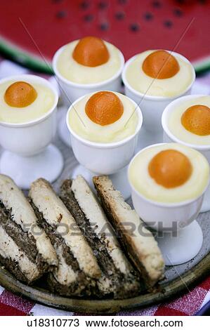 Lemon Mousse Egg and chocolate streaky strips View Large Photo Image Stock Image - Lemon Mousse Egg and chocolate streaky strips. Fotosearch