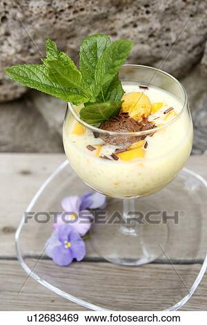 Stock Photo - Lime Tequila Tapioca with Chocolate Lime Tequila Sorbet. Fotosearch