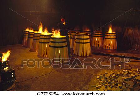 Picture - Making wine barrels. Fotosearch