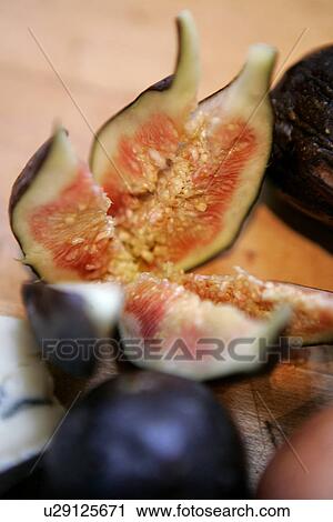 Stock Image - Open Black Mission Fig. Fotosearch