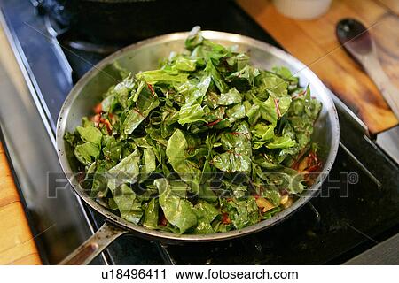 Rainbow Chard in Pan View Large Photo Image Stock Image - Rainbow Chard in Pan. Fotosearch
