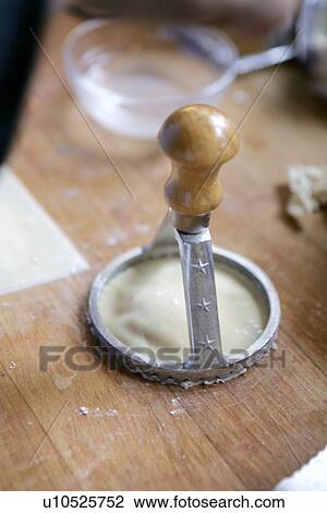 Stock Image - Ravioli Shape-Cutter / Step shot. Fotosearch