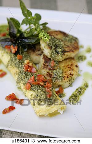 Rolled Ricotta Omelet View Large Photo Image Stock Image - Rolled Ricotta Omelet. Fotosearch