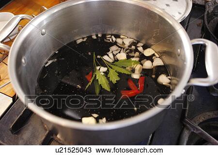 Saucepan with Onion and Epazote View Large Photo Image Stock Image - Saucepan with Onion and Epazote. Fotosearch