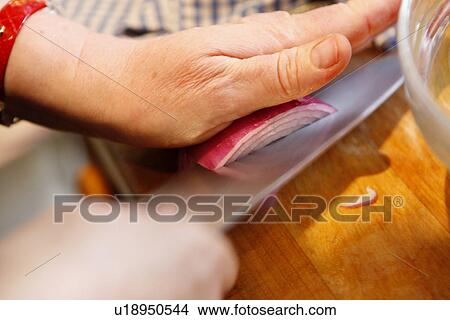 Slicing Red Onion View Large Photo Image Picture - Slicing Red Onion. Fotosearch