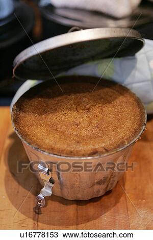 Stock Image - Steamed Pumpkin Pudding. Fotosearch