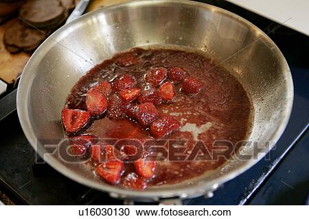 Stock Image - Strawberries in Pan. Fotosearch