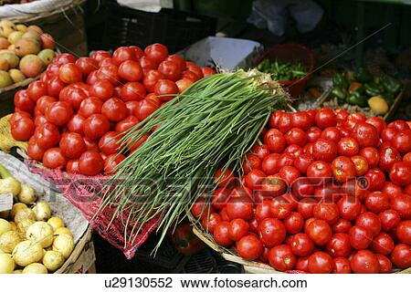 Stock Image - Tomatoes, Grande Baie, Mauritius. Fotosearch