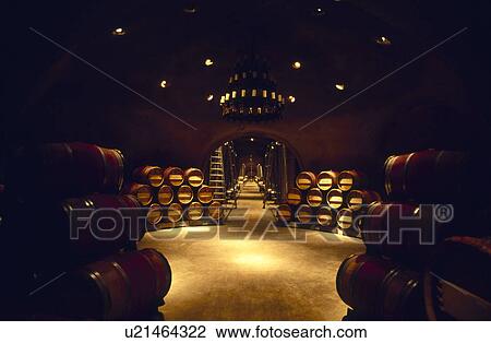 Stock Image - Wine cellar. Fotosearch
