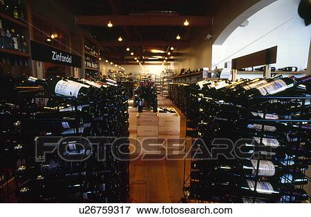 Stock Photo - Wine shop. Fotosearch