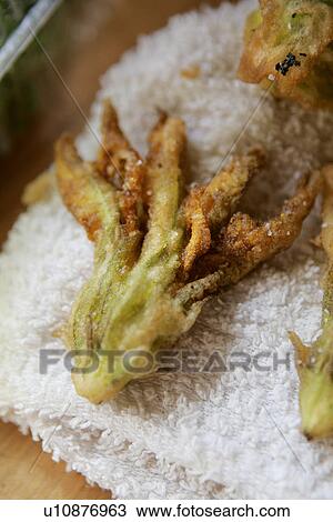 Zucchini Flower Fritter View Large Photo Image Stock Image - Zucchini Flower Fritter. Fotosearch