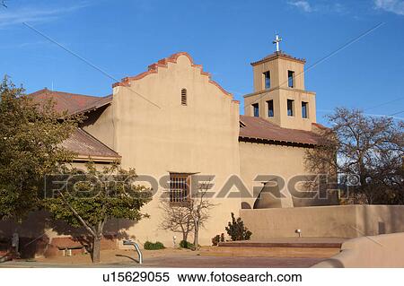 Stock Photography -  fe historical district shrine lady guadalupe fe. Fotosearch