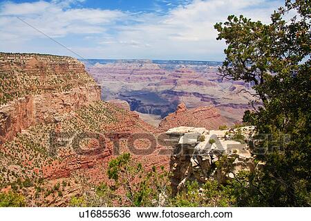 Stock Photograph -  grand canyon national park south rim north grand. Fotosearch