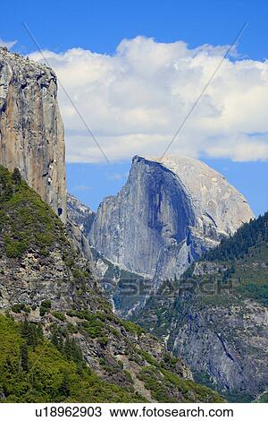 Stock Image -  half dome el capitan view tunnel overllook half. Fotosearch