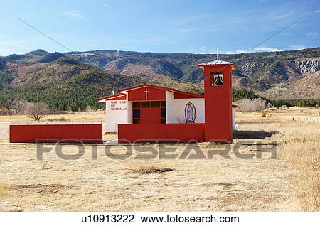 Stock Image -  lady guadalupe church sierra bonita new mexico. Fotosearch