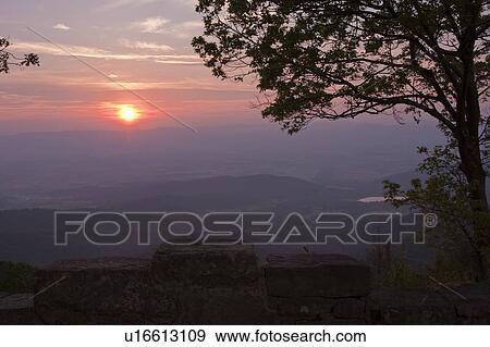 man sunset over shenandoah valley national park View Large Photo Image Stock Photo - man sunset over shenandoah valley national park . Fotosearch