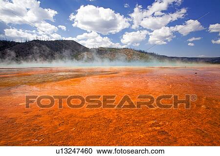 Stock Image -  spring midway geyser basin grand prismatic hot . Fotosearch