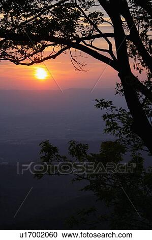 sunset over shenandoah valley national park usa View Large Photo Image Stock Image - sunset over shenandoah valley national park usa. Fotosearch