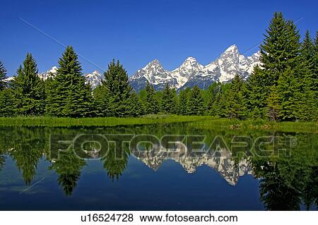 Stock Photo -  water wyoming grand teton national park range . Fotosearch
