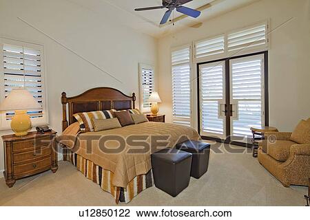Bedroom interior of luxury villa View Large Photo Image Stock Image - Bedroom interior of luxury villa. Fotosearch