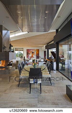 Stock Photo - Dining room in luxury manor house. Fotosearch
