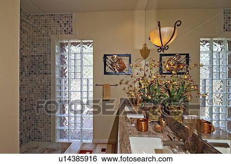 Empty luxurious bathroom View Large Photo Image Stock Photograph - Empty luxurious bathroom. Fotosearch