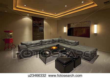 Leather furniture in living room of luxury villa View Large Photo Image Stock Image - Leather furniture in living room of luxury villa. Fotosearch