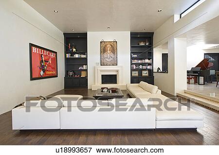 Living room in luxurious new mansion View Large Photo Image Stock Photo - Living room in luxurious new mansion. Fotosearch