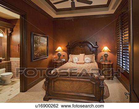 Master bedroom interior of manor house View Large Photo Image Stock Image - Master bedroom interior of manor house. Fotosearch