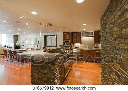 Modern kitchen with hardwood floor in villa View Large Photo Image Stock Image - Modern kitchen with hardwood floor in villa. Fotosearch