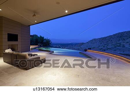 Outdoor view from living room of country house View Large Photo Image Picture - Outdoor view from living room of country house. Fotosearch