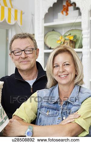 Stock Image - Portrait of a happy mature couple. Fotosearch